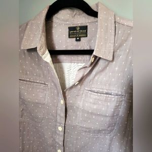United by Blue Grey Polka-dot Button Up Size Medium New